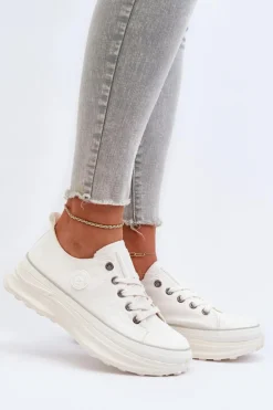 Damskie Trampki Na Masywnej Podeszwie Big Star NN274126 Białe