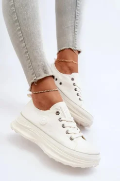 Damskie Trampki Na Masywnej Podeszwie Big Star NN274126 Białe