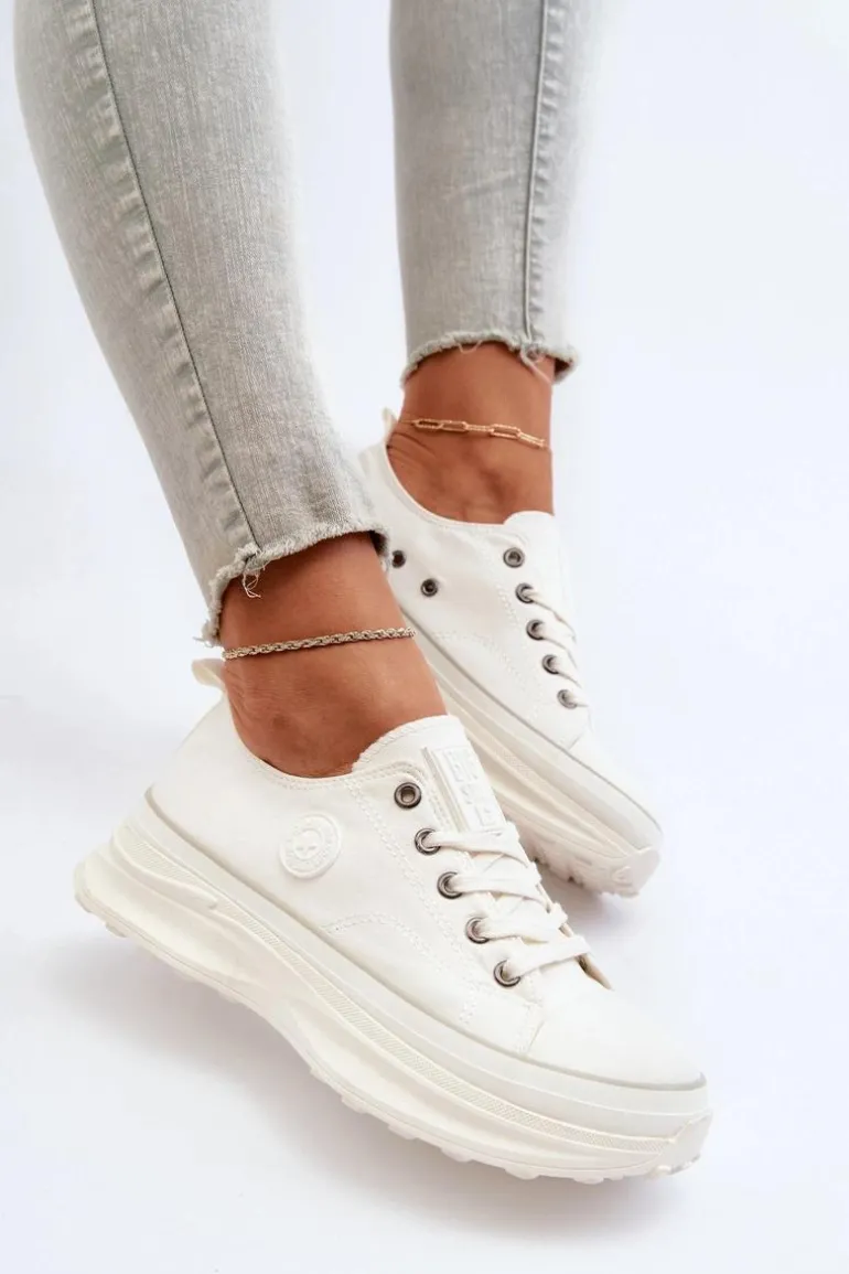 Damskie Trampki Na Masywnej Podeszwie Big Star NN274126 Białe