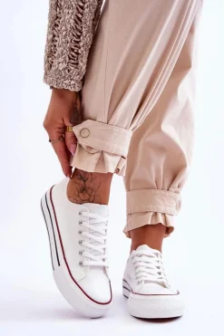 Damskie Trampki Na Masywnej Platformie Białe Ember