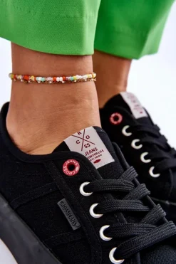 Damskie Trampki Na Platformie Cross Jeans LL2R4039 Czarne