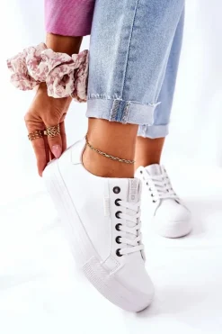 Damskie Trampki Na Platformie BIG STAR II274348 Białe