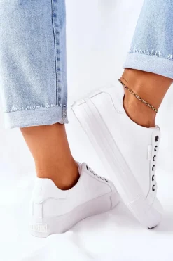 Damskie Trampki Na Platformie BIG STAR II274348 Białe