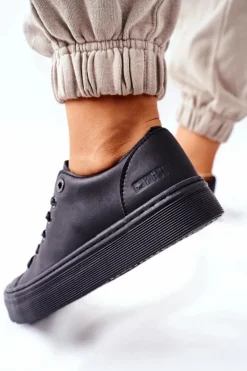 Damskie Trampki Na Platformie BIG STAR II274098 Czarne