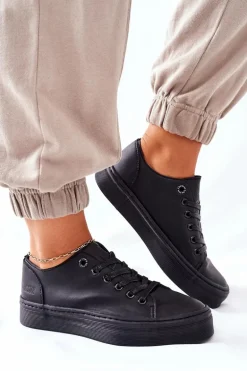 Damskie Trampki Na Platformie BIG STAR II274098 Czarne