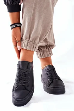 Damskie Trampki Na Platformie BIG STAR II274098 Czarne