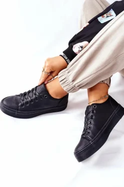 Damskie Trampki Na Platformie BIG STAR II274098 Czarne