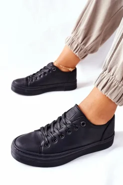 Damskie Trampki Na Platformie BIG STAR II274098 Czarne