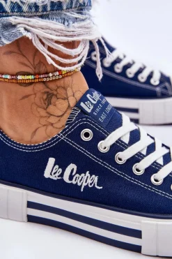 Damskie Trampki Na Platformie Lee Cooper LCW-23-31-1803L Granatowe
