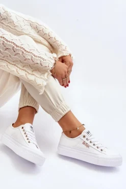 Damskie Trampki Na Platformie Lee Cooper LCW-24-31-2725 Białe