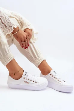 Damskie Trampki Na Platformie Lee Cooper LCW-24-31-2725 Białe