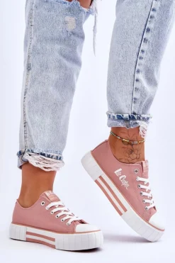 Damskie Trampki Na Platformie Lee Cooper LCW-23-31-1804L Różowe