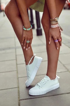 Damskie Trampki Na Platformie Białe Comes