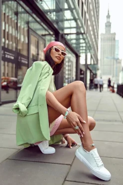 Damskie Trampki Na Platformie Białe Comes