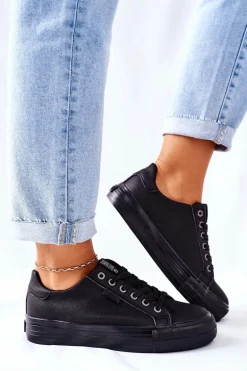 Damskie Trampki Na Platformie BIG STAR II274345 Czarne