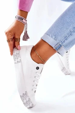 Damskie Trampki Na Platformie BIG STAR II274181 Białe