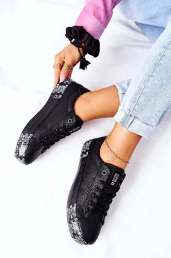 Damskie Trampki Na Platformie BIG STAR II274183 Czarne