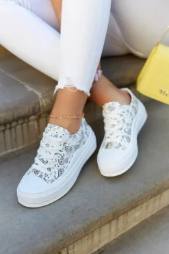 Damskie Trampki Na Platformie Białe Humphrey