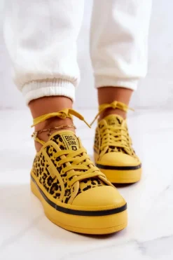 Damskie Trampki Pantera BIG STAR JJ274616 Żółte