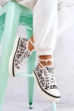 Damskie Trampki Pantera BIG STAR JJ274615 Białe