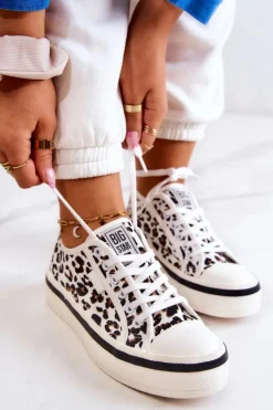 Damskie Trampki Pantera BIG STAR JJ274615 Białe