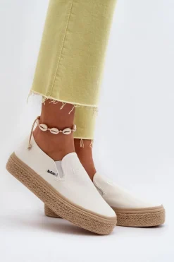 Damskie Trampki Slip-On Z Plecionką Lee Cooper LCW-24-44-2430