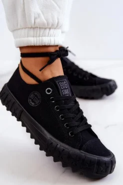 Damskie Trampki Tenisówki BIG STAR JJ274510 Czarne