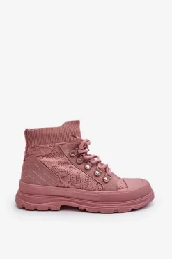 Damskie Trampki Z Elastyczną Cholewką Różowe Kalyne