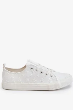 Damskie Trampki Z Haftem Big Star LL274223 Białe