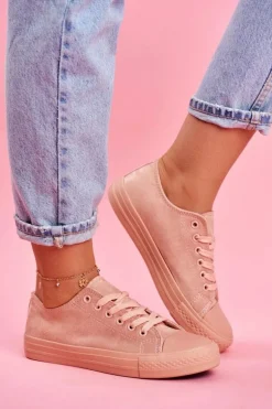 Damskie Trampki Zamszowe Różowe El Paso