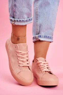 Damskie Trampki Zamszowe Różowe El Paso