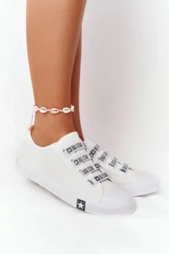 Damskie Trampki Ze Ściągaczami BIG STAR HH274094 Białe