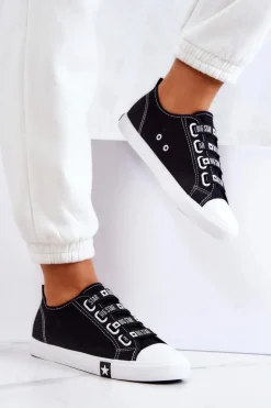 Damskie Trampki Ze Ściągaczami BIG STAR HH274098 Czarne