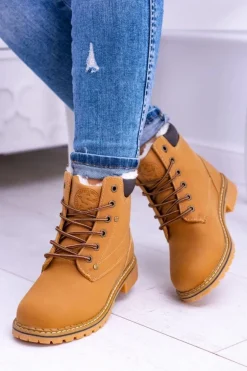 Damskie Traperki Timberki z Futerkiem Smith's Polari