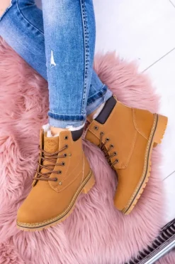 Damskie Traperki Timberki z Futerkiem Smith's Polari