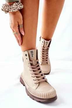 Damskie Trapery Big Star II274349 Beżowe