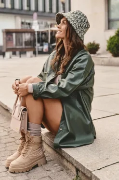 Damskie Trapery Botki Ocieplane Na Platformie I Płaskim Obcasie Big Star MM274340 Beżowe