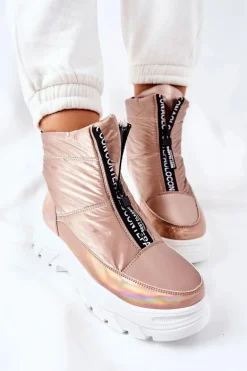 Damskie Trapery Botki Złote Echowen