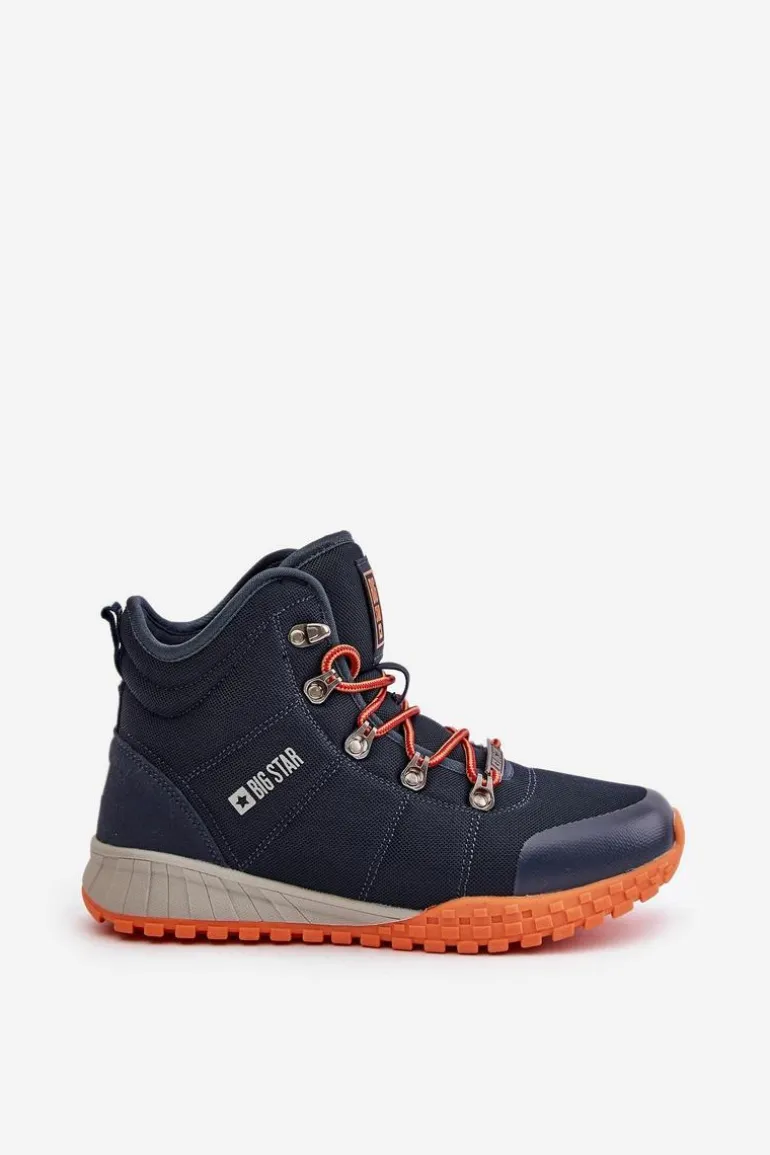 Damskie Trapery Buty Sportowe Big Star KK274215 Memory Foam System Granatowe