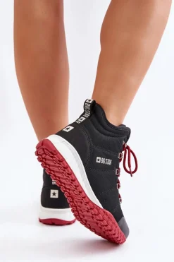 Damskie Trapery Buty Sportowe Big Star KK274217 Memory Foam System Czarne