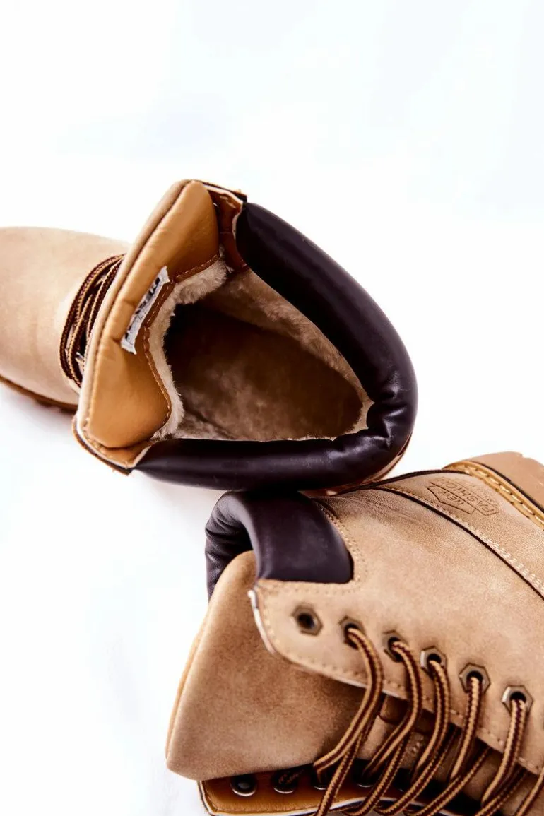 Damskie Trapery Ocieplane Beżowe Crush