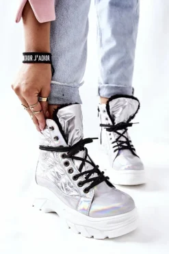 Damskie Trapery Srebrne Ismobe