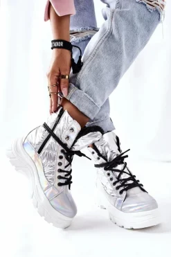 Damskie Trapery Srebrne Ismobe