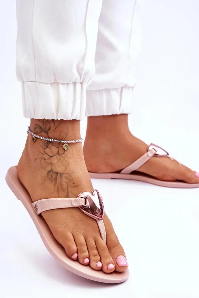 Damskie Wegańskie Klapki Japonki ZAXY JJ285032 Nude