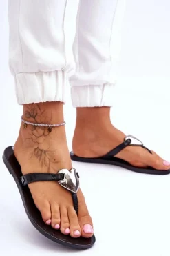 Damskie Wegańskie Klapki Japonki ZAXY JJ285031 Czarne