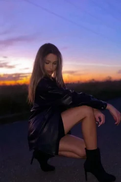 Damskie Wsuwane Botki Ze Skarpetą Czarne Tonight