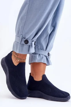Damskie Wsuwane Buty Sportowe Granatowe Claris