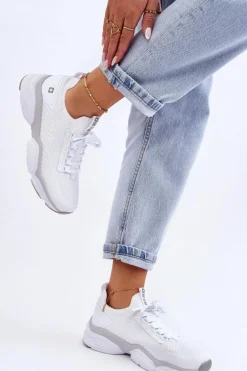 Damskie Wsuwane Buty Sportowe Memory Foam System Big Star LL274A142 Białe