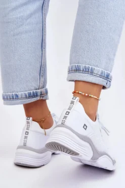 Damskie Wsuwane Buty Sportowe Memory Foam System Big Star LL274A142 Białe