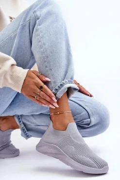 Damskie Wsuwane Buty Sportowe Szare Claris